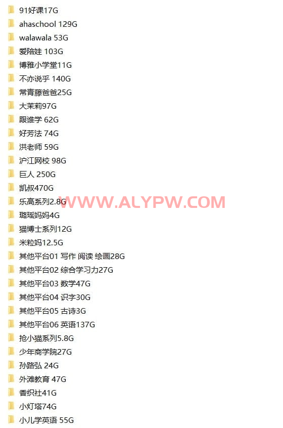 【亲子幼儿资料合集】(5T)2022.最新整理亲子幼儿资料大合集,包含学而思、新东方优选绘本馆、小儿学英语、小灯塔、外滩教育、少年商学院、凯叔、猫博士系列、好芳法、跟谁学、大茉莉等等